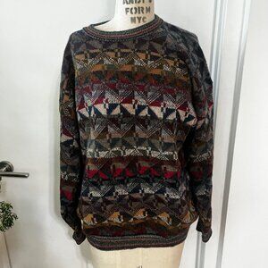 VTG INTI FOR GEORGE ALEXANDER Alpaca Geometric Sweater Size Large